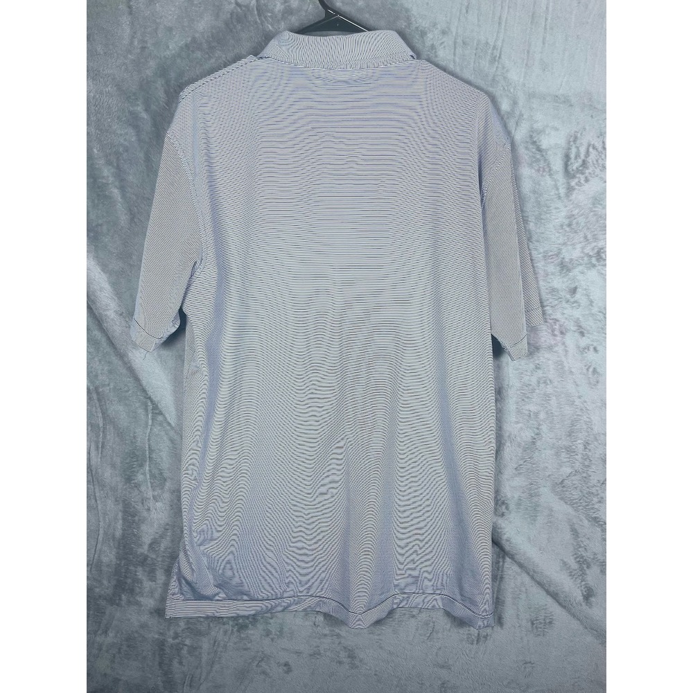 Peter Millar Polo Shirt BMW Championship Power Design Blue White Size Large - Picture 5 of 6